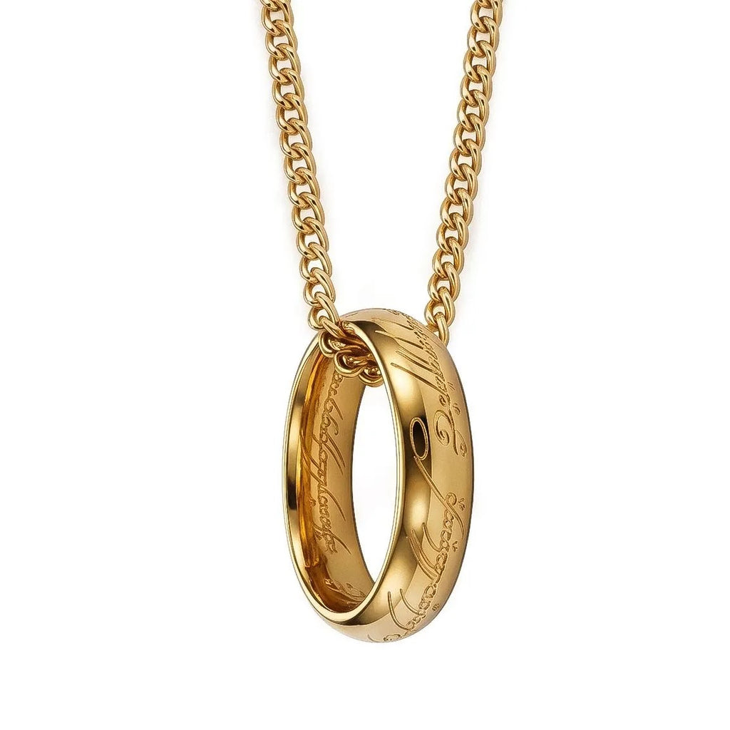detail hanger De Ene Ring met inscriptie