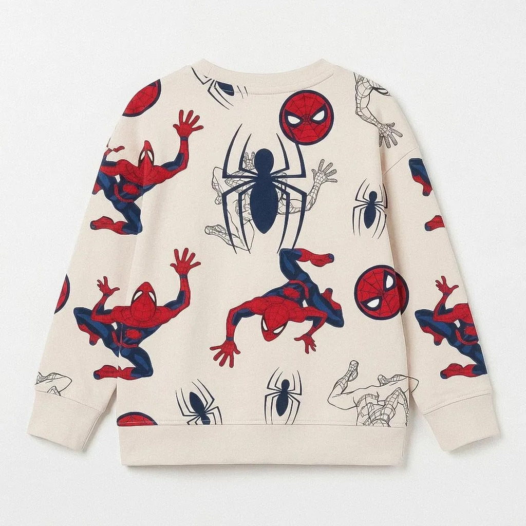 Spiderman sweater achterkant met grote spin
