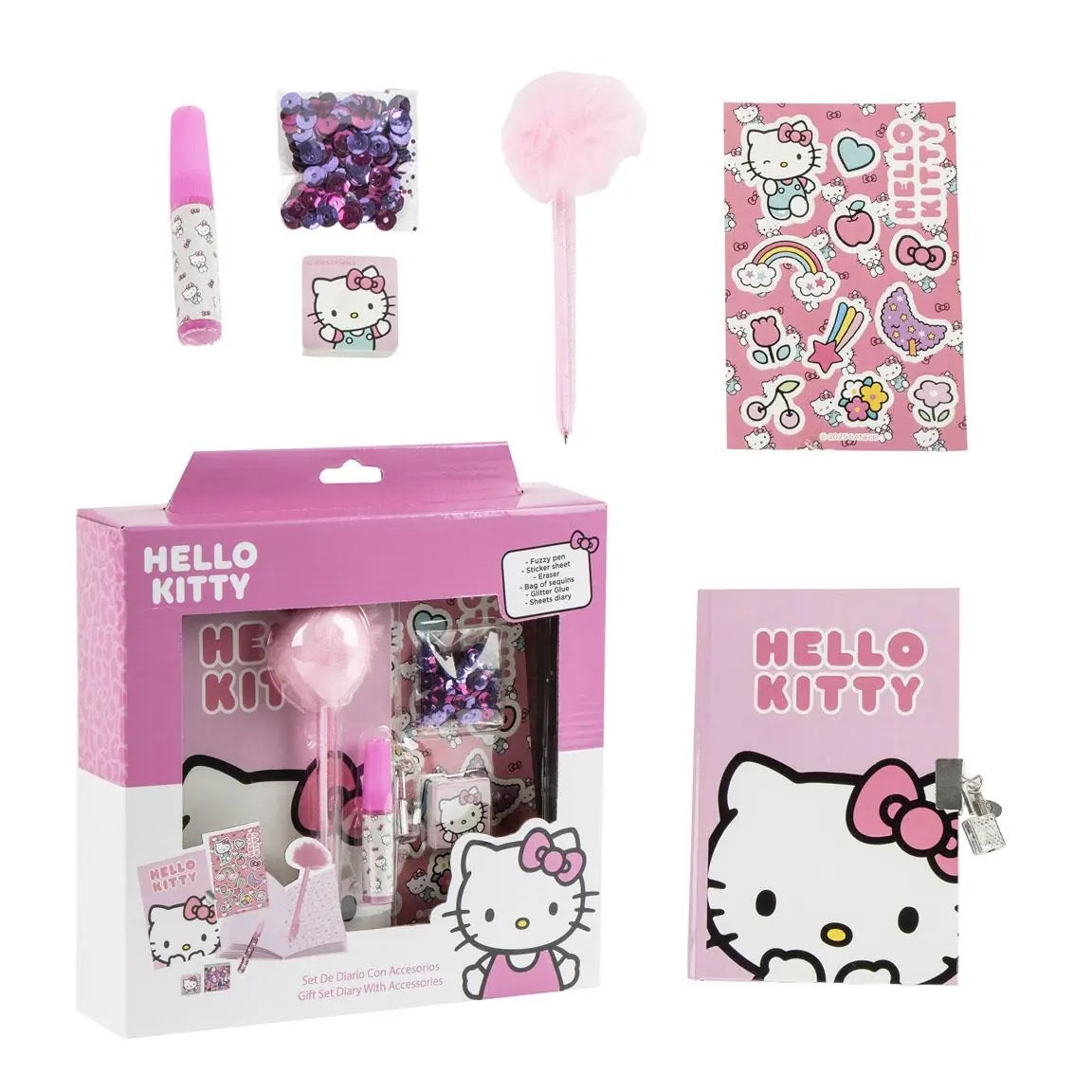 Hello Kitty dagboek cadeauset meisjes