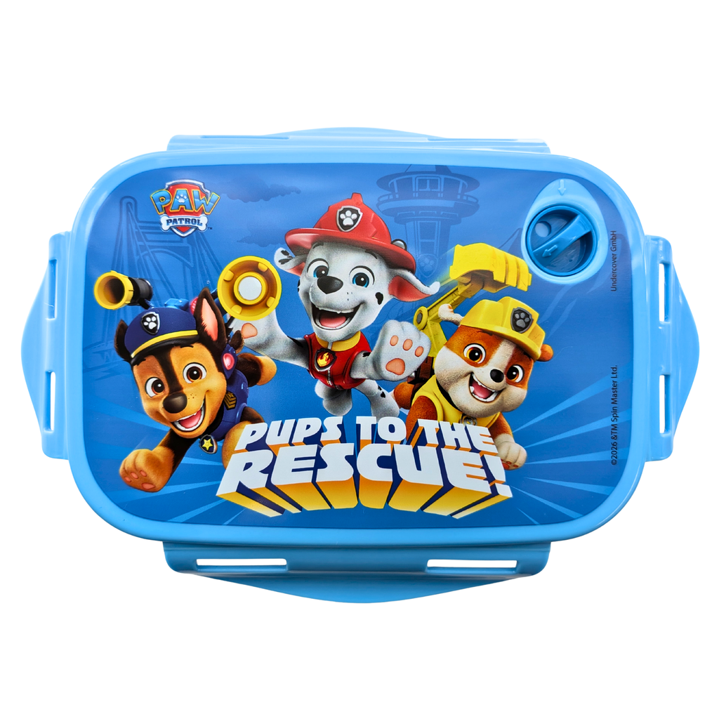 Paw Patrol broodtrommel 920 ml blauw met Chase Marshall en Rubble