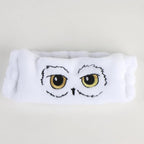 witte Hedwig haarband met uilenogen