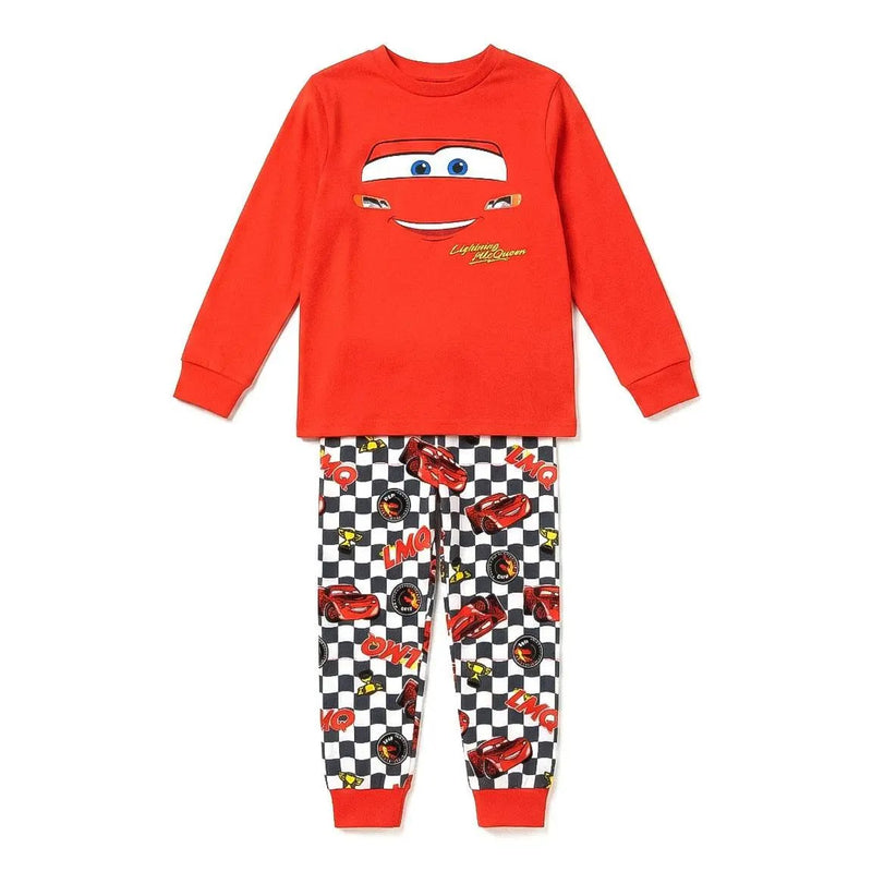 Disney Pixar Cars pyjama jongens rood shirt met Lightning McQueen en geblokte broek