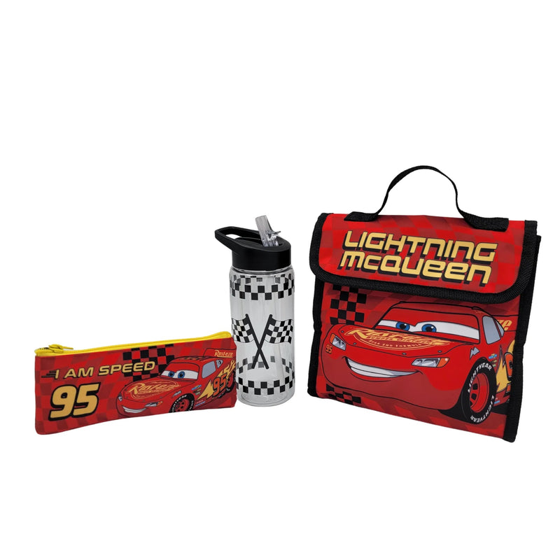Cars Lightning McQueen lunchtas, drinkfles en etui