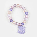 Kralenarmband met lila Baku bedeltje