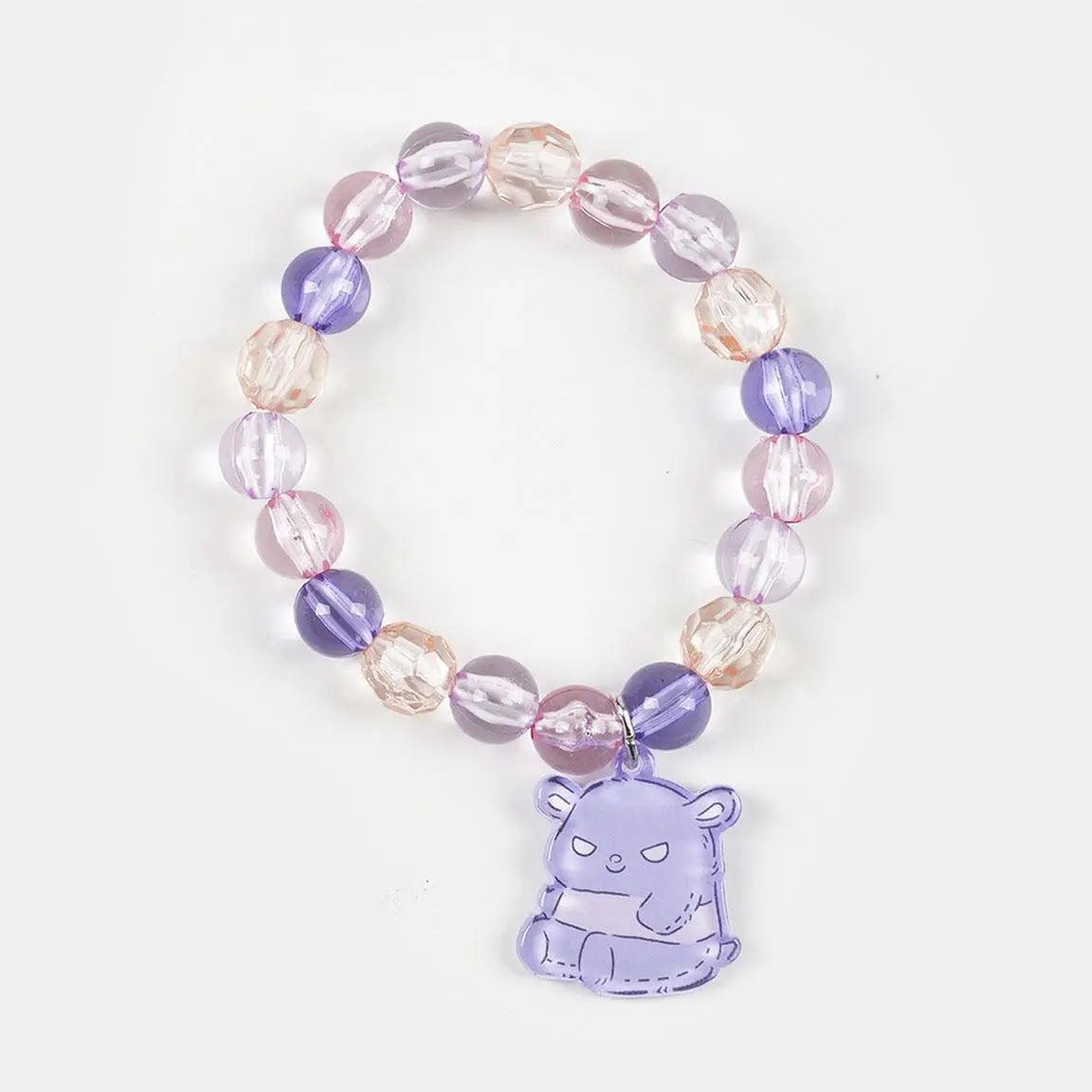 Kralenarmband met lila Baku bedeltje