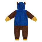 Chase onesie achterkant met blauwe capuchon en oortjes