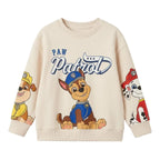 Paw Patrol sweater jongens crème met Chase op de voorkant en pups op de mouwen