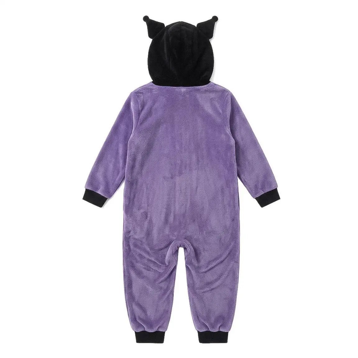 Kuromi onesie achterkant met zwarte capuchon