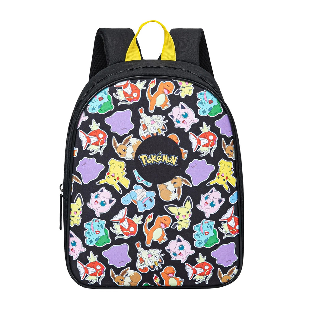 Pokémon rugzak all over print zwart voorzijde