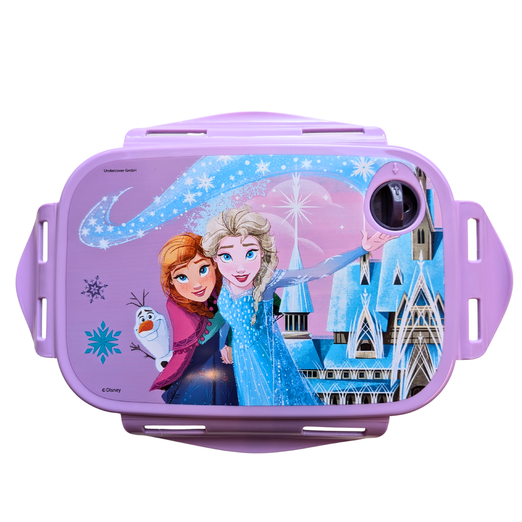 Frozen lunchbox vooraanzicht met kliksluitingen