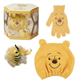Disney Winnie the Pooh Badset - Washandschoen, Badspons en Haarmuts - Cadeaudoos