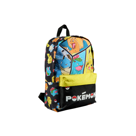 Pokemon Rugzak met Voorvak - Charizard, Blastoise, Venusaur en Pikachu - Hoogte 43cm