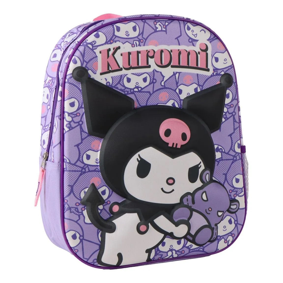 Kuromi 3D rugzak paars voorkant