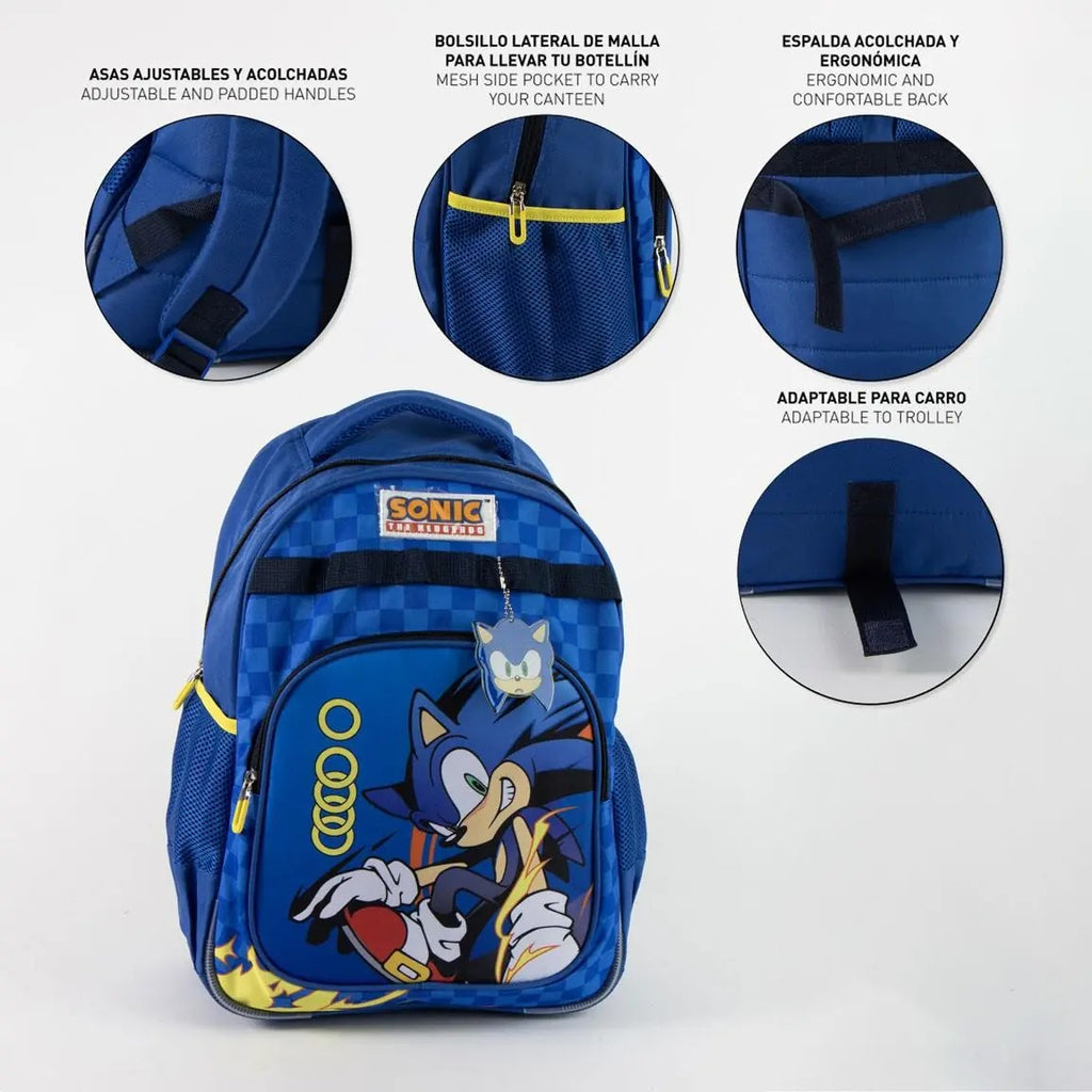 Sonic the Hedgehog rugzak comfort en opbergvakken