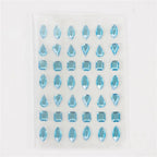 Vel met blauwe plakdiamantjes
