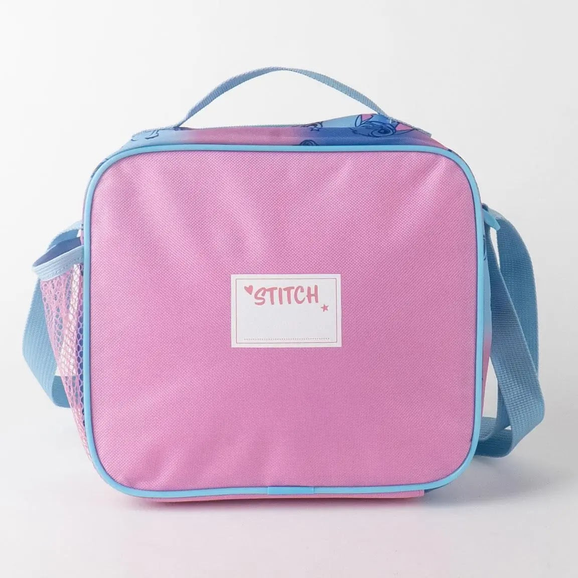 Disney Stitch lunchtas achterkant naamlabel
