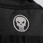 The Punisher rugzak detail geborduurd schedellogo