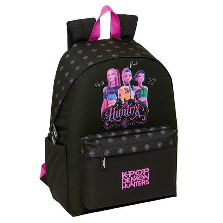 Kpop Demon Hunters Rugzak Meisjes - Huntrix - Zwart - Schooltas met Laptopvak - 42 cm