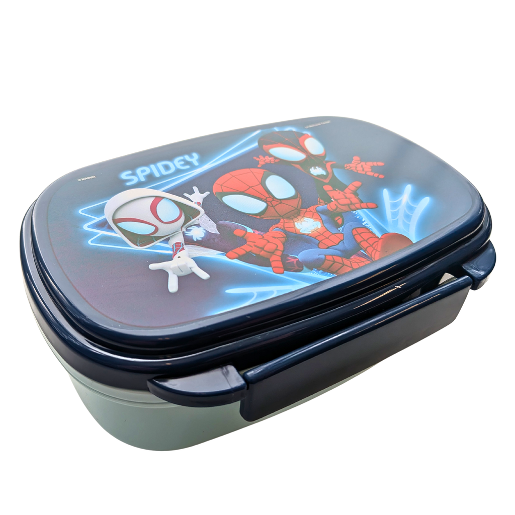 Spidey lunchbox schuin van voren
