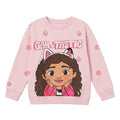 Gabby's Poppenhuis sweater meisjes lichtroze met grote Gabby print voorkant