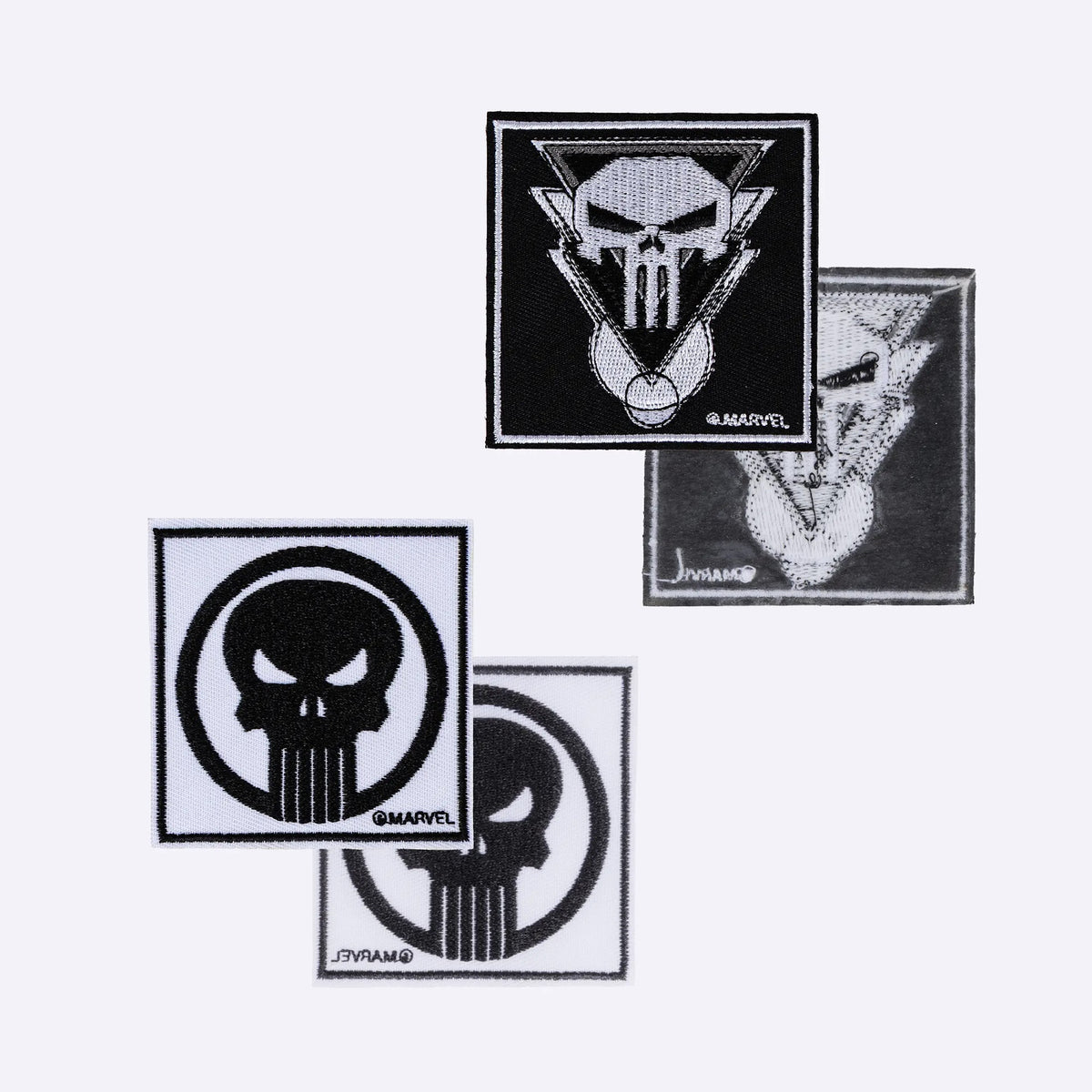 Patches met het Punisher logo