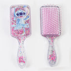 Stitch haarborstel voor- en achterkant met glittersterretjes