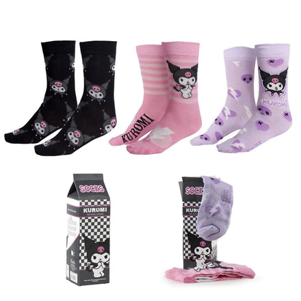 Hello Kitty & Friends Kuromi Sokken 3 Paar - Maat 36-43