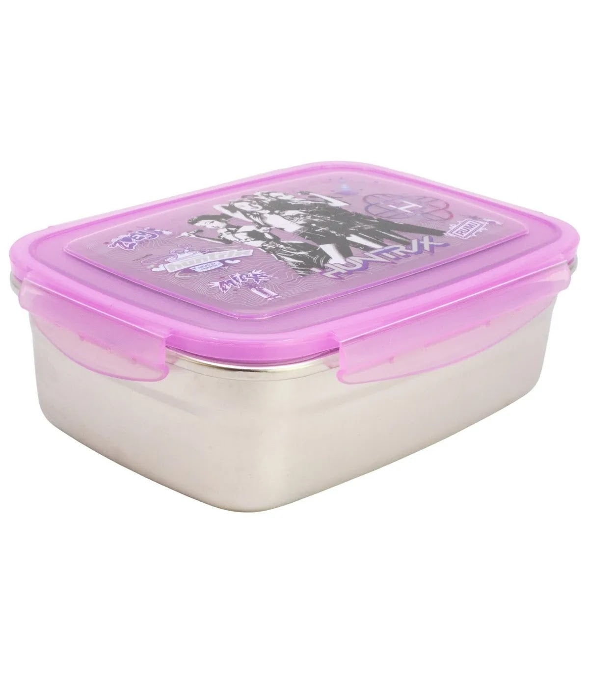 Kpop Demon Hunters RVS broodtrommel 1090 ml perspectief