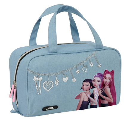 Kpop Demon Hunters Toilettas Meisjes - HUNTR/X - Lichtblauw - 30 x 25 x 10 cm