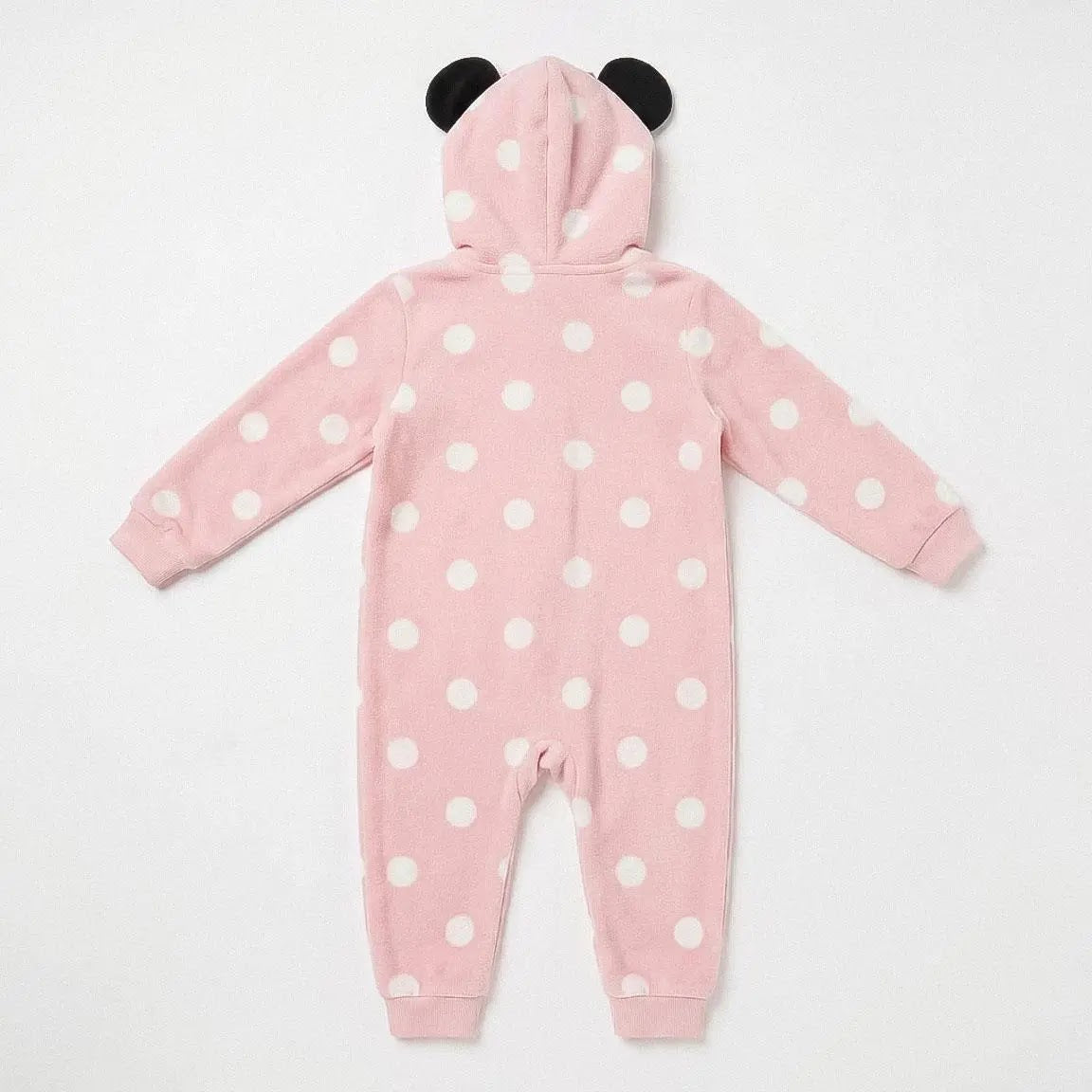 Minnie Mouse onesie achterkant met capuchon en oortjes