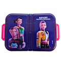 KPop Demon Hunters broodtrommel met 3 vakken paars en roze