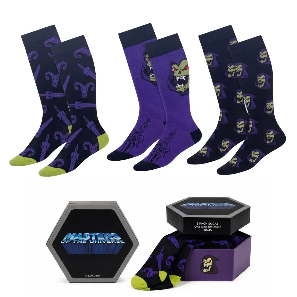 Masters of the Universe Skeletor Sokken 3-Pack
