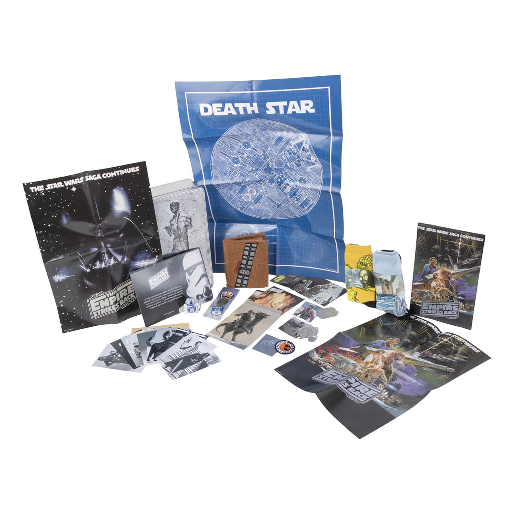 Star Wars The Empire Strikes Back verzamelset met sokken, Death Star poster, notitieboek en accessoires