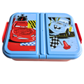 Disney Cars broodtrommel met 3 vakken rood en blauw Lightning McQueen
