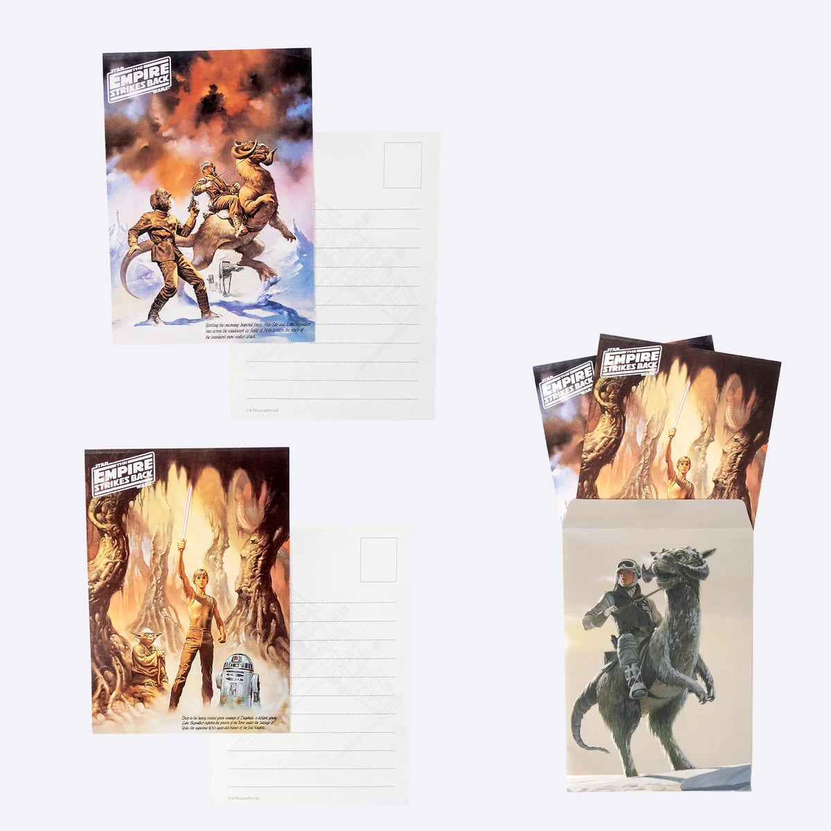 Ansichtkaarten met illustraties uit The Empire Strikes Back