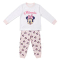 Disney Minnie Mouse pyjama meisjes wit shirt met Minnie print en lichtroze broek