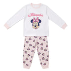 Disney Minnie Mouse pyjama meisjes wit shirt met Minnie print en lichtroze broek