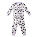 Hello Kitty Kuromi pyjama meisjes wit en lila met all-over Kuromi print vooraanzicht