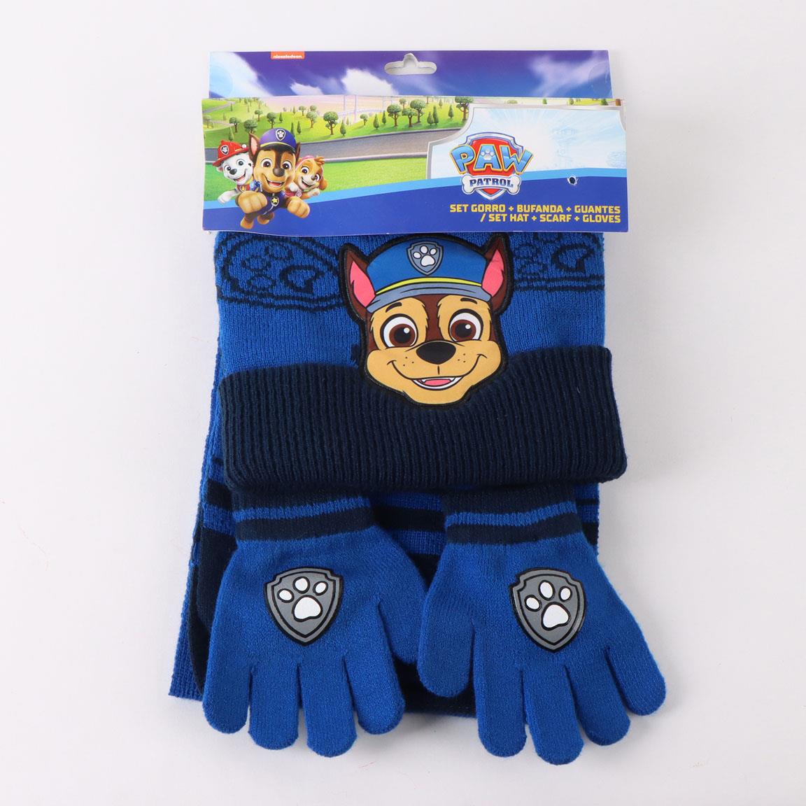 Paw Patrol winterset aan kartonnen hanger in de verpakking