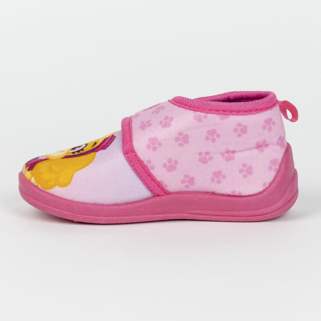 Paw Patrol sloffen andere zijkant met roze pootjes