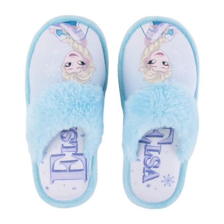Disney Frozen Elsa Sloffen Meisjes - Lichtblauw - Pantoffels met Open Hiel