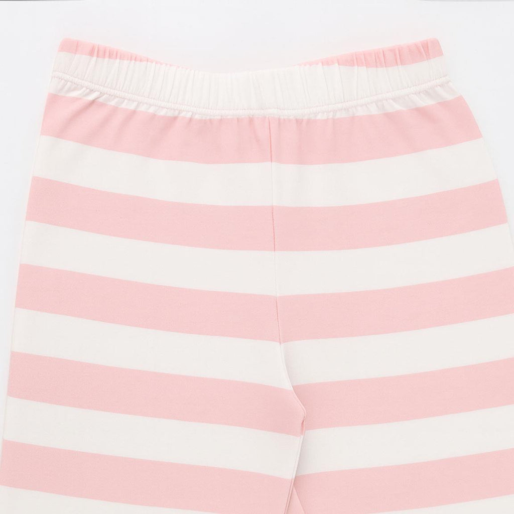 Bluey pyjama broek met roze en witte strepen