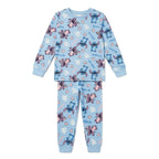 Disney Stitch en Angel fleece pyjama meisjes lichtblauw met all-over print vooraanzicht