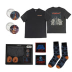 Star Wars cadeauset met zwart T-shirt, sokken, buttons, patches en cadeaudoos