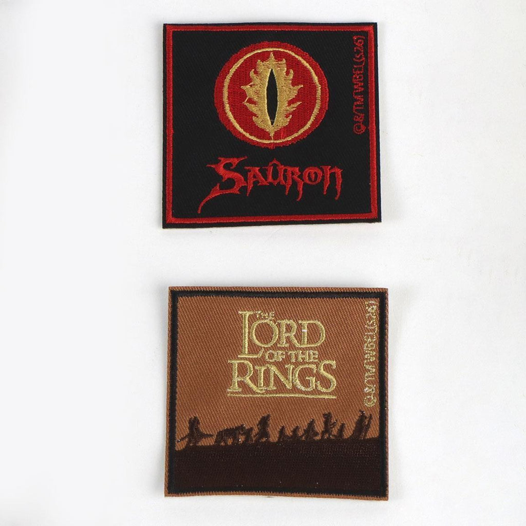 Patches met het Oog van Sauron en het Lord of the Rings logo