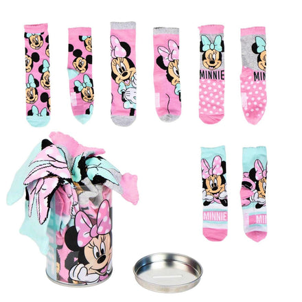 Disney Minnie Mouse Sokken in Spaarpot 4 Paar