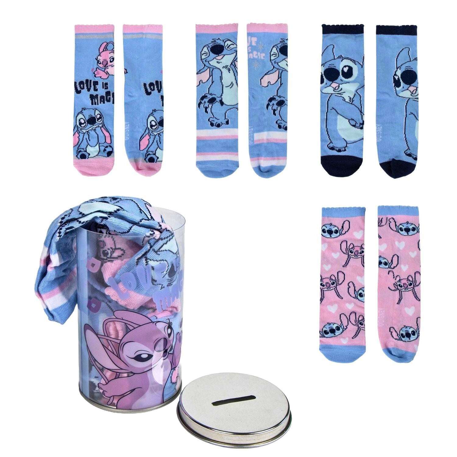 Stitch en Angel Sokken in Spaarpot Meisjes