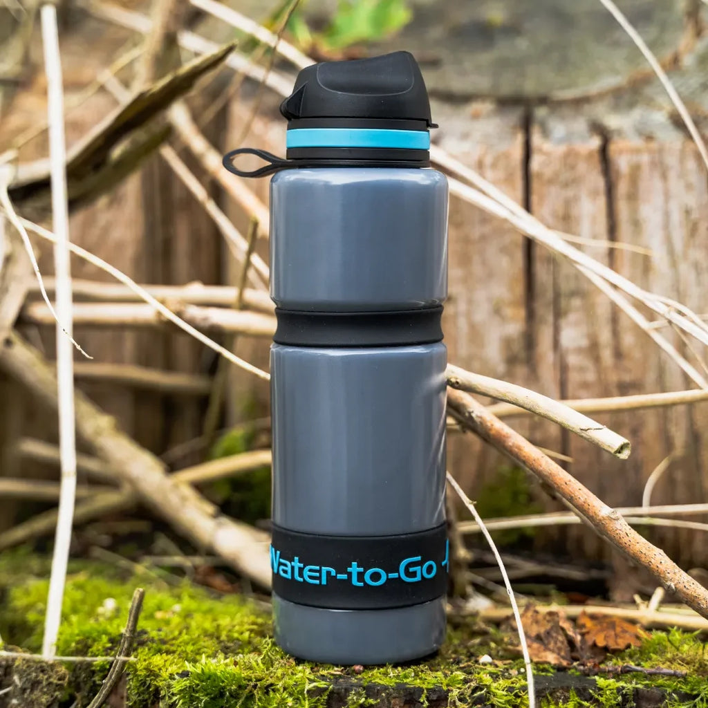 WatertoGo Wasserfilter-Trinkflasche 75cl Active Blau umweltbewusstes sicheres Wassertrinken
