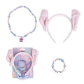 Stitch en Angel Haarbandje Armband en Ketting Meisjes Roze