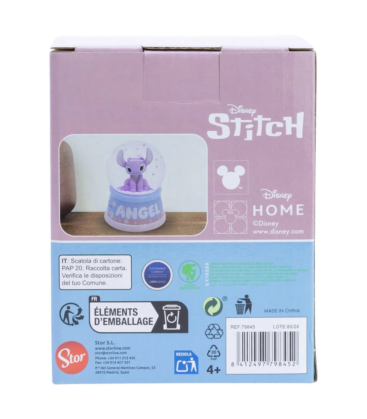 Stitch Angel Snow Globe